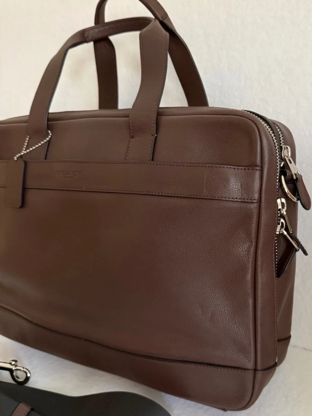 NWT Coach Hamilton Commuter Bag in Smooth Leather Mahogany Brown F54804